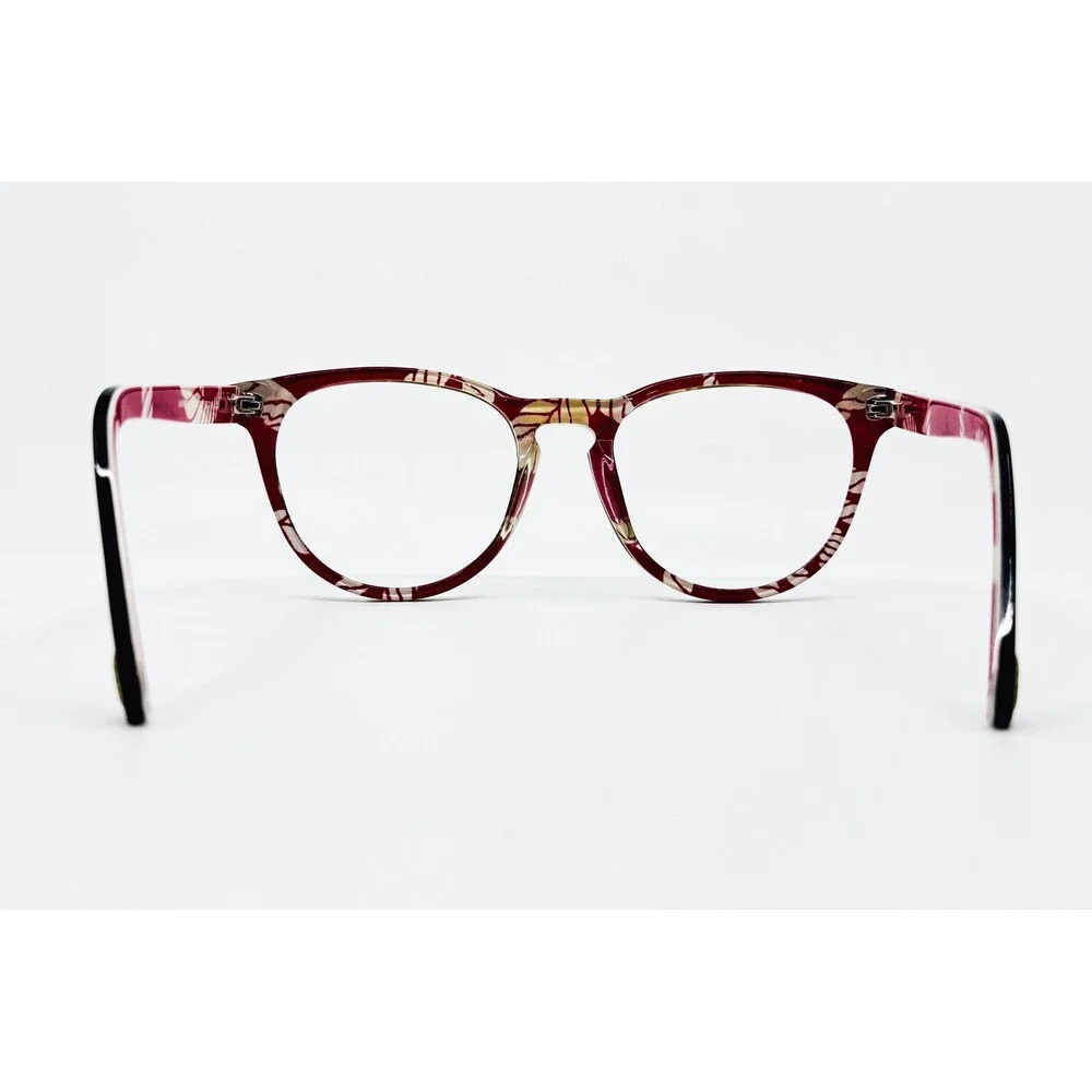 Sperry Nantucket Eyeglasses Womens Brown Pink Floral Tortoise Shell 53-19-130